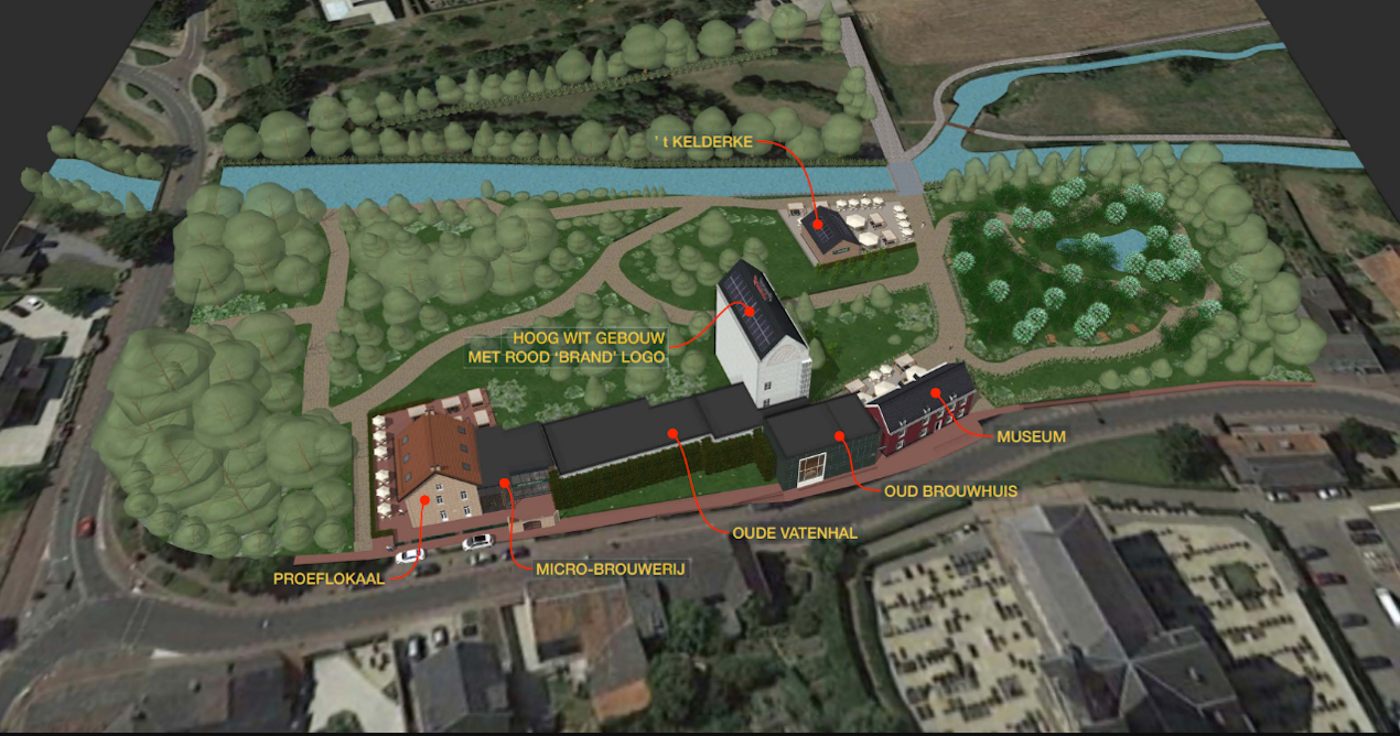 Concept van nieuwe Brand microbrouwerij gepland vanaf het voorjaar van 2023
