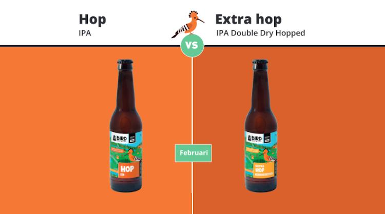 Hop vs Extra Hop van Bird Brewery