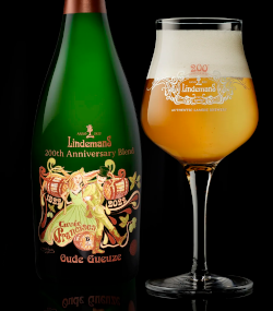 Lindemans Cuvee Francisca fles en glas