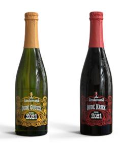 Flessen Cuvee René zowel Oude Gueuze als Oude Kriek