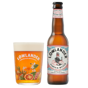 Lowlander pumpkin Weizen glas en flesje
