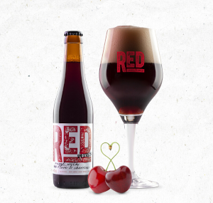 RED by Petrus flesje, glas en krieken