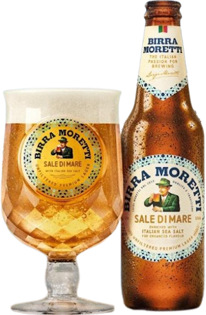 Birra Moretti Sale di Mare flesje en glas