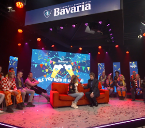 Bobbert ten Drink in de studio van All You Need is Carnaval van Bavaria