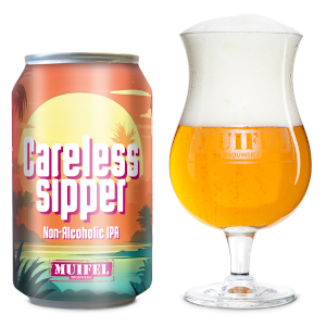 Careless Sipper bier blikje en glas
