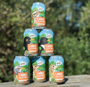 Luide Lijster blikjes bier