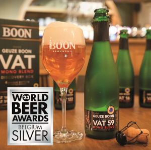 Oude Geuze Boon Vat 59 wint zilver WBA 2023