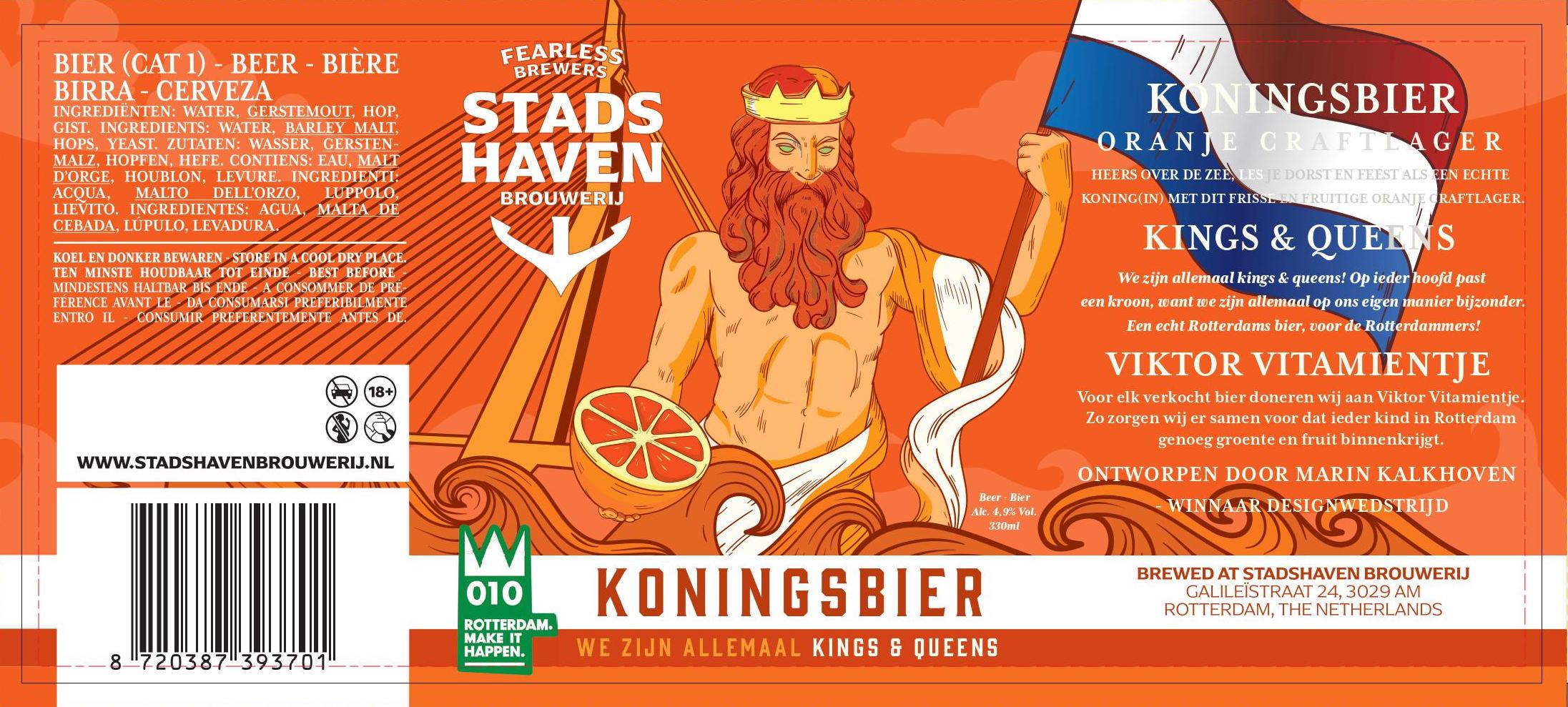 Stadshaven Koningsbier etiket