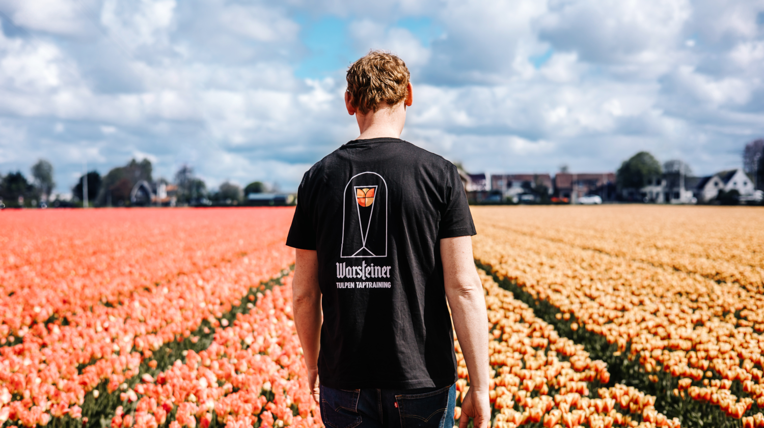 Biersommelier Thomas tussen de tulpen