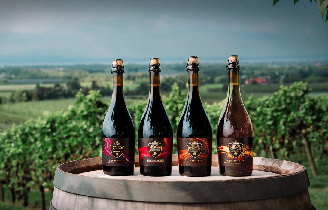 Alle vier Grand Prestige Vatgerijpt 2025 flessen