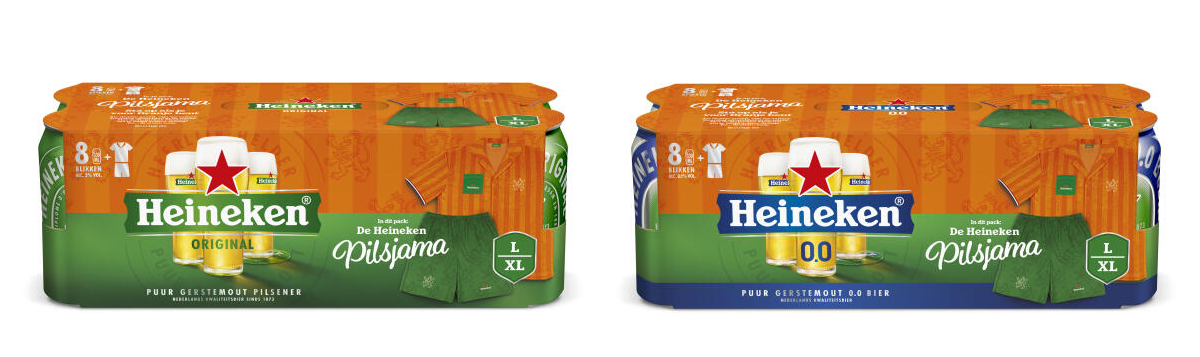 Heineken Original en 00 8-pack met Pilsjama voor WK 2026