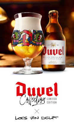 duvel x Loes van Delft bierglas 2025