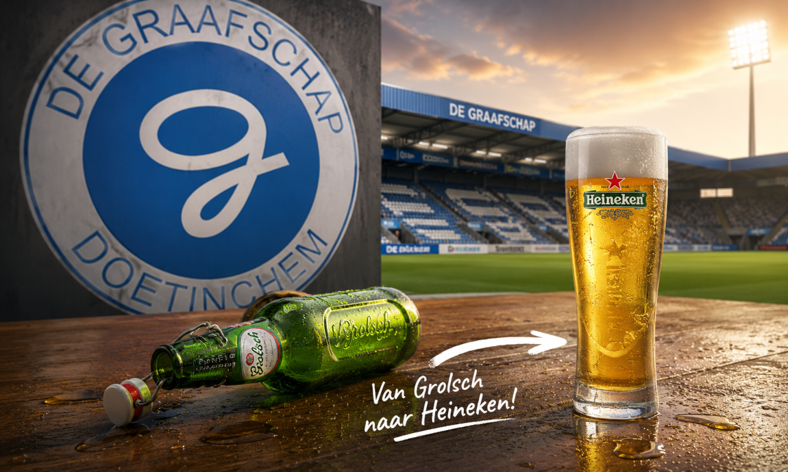 heineken vervangt grolsch bij de graafschap
