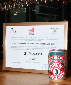 Jopen Bokbier na drie overwinningen tweede tijden Het Lekkerste Bockbier van Nederland verkiezing