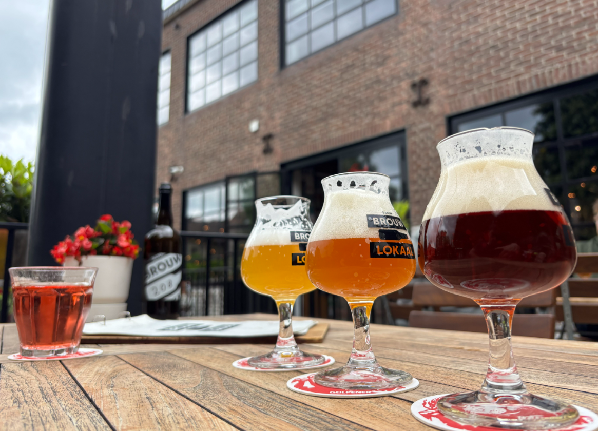 proefglaasjes bij gulpener brouwerij