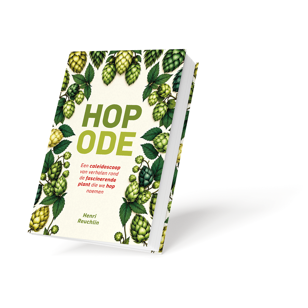 Het boek HOP ODE van Henri Reuchlin met hopbellen op de omslag