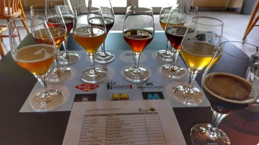 Glazen bier om te proeven tijdens NK Biersommelier