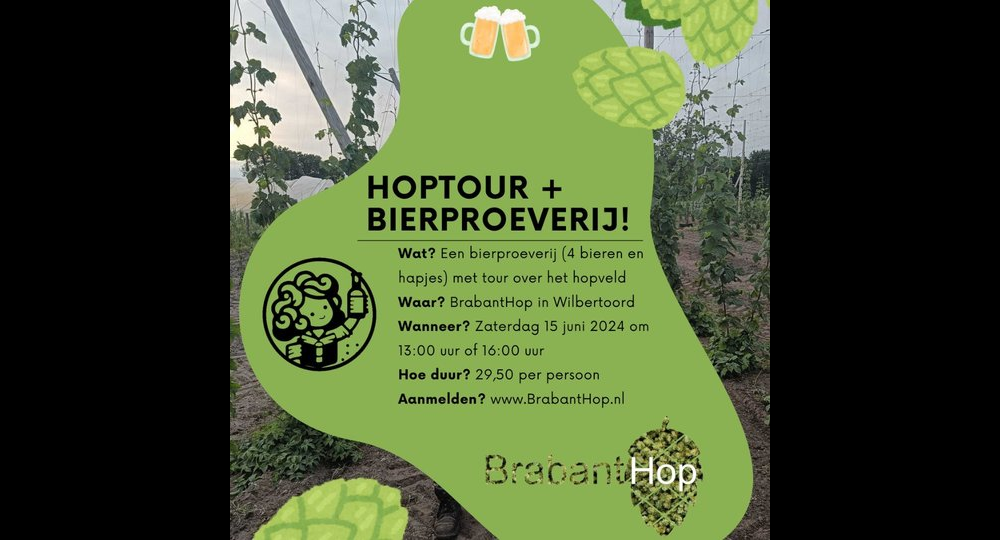 Hoptour en bierproeverij bij BrabantHop