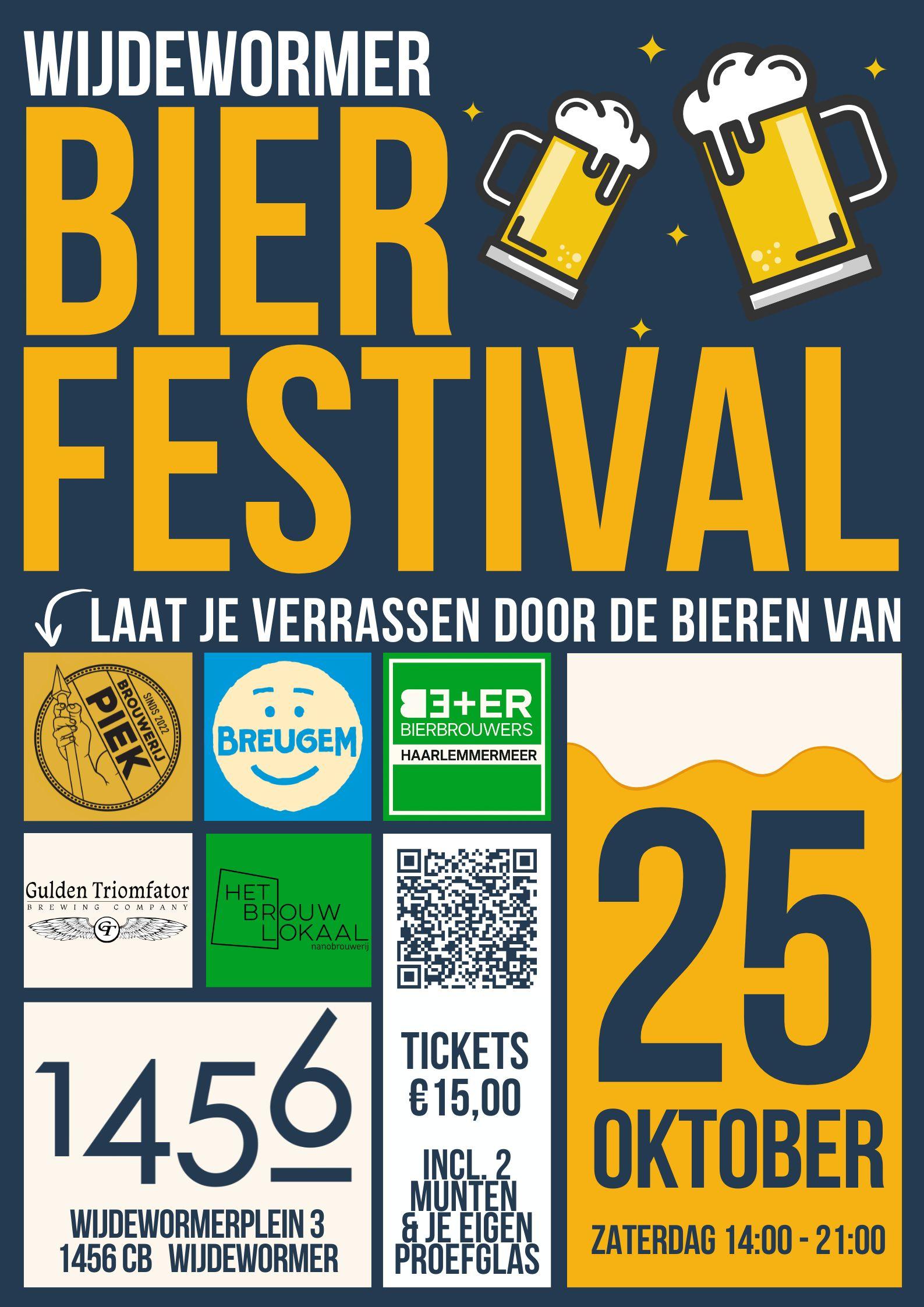 Flyer van het bierfestival in Wijdewormer