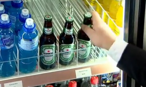 heineken bier bij tanstation