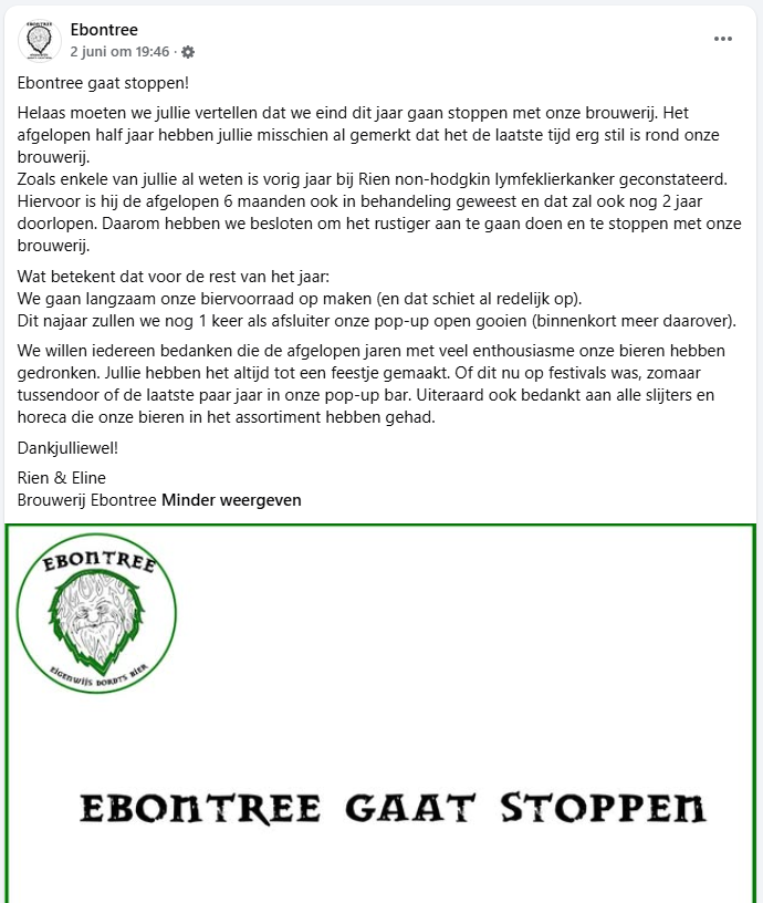 Ebontree stopt eind 2026