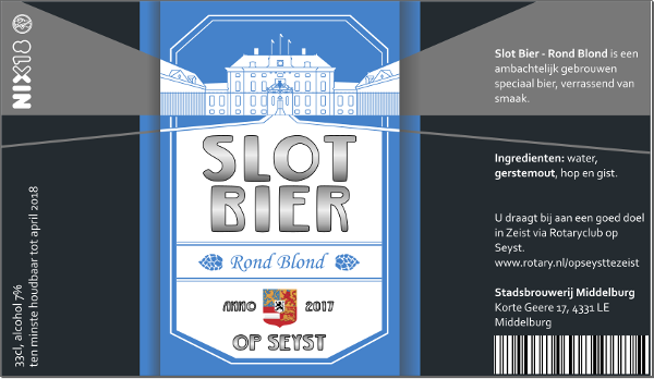 Slot Biet, Rond Bier etiket Slot Bier, Rond Bier etiket