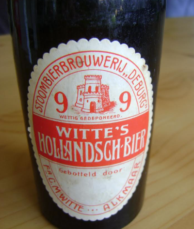 Witte's Hollandsch bier etiket