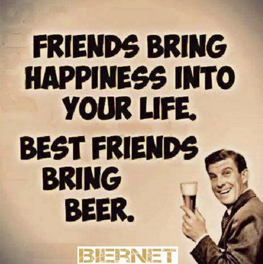 Je beste vrienden brengen bier mee