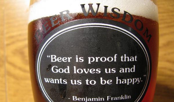Benjamin Franklin Bier Quote Benjamin Franklin Bier Quote