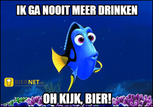 Dory ziet bier