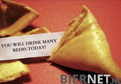 Gelukskoekje: Je zult veel bier drinken vandaag