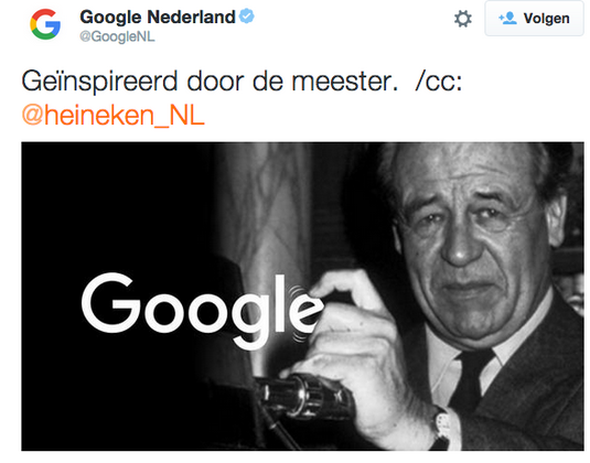 Google geinspireerd door de meester Heineken