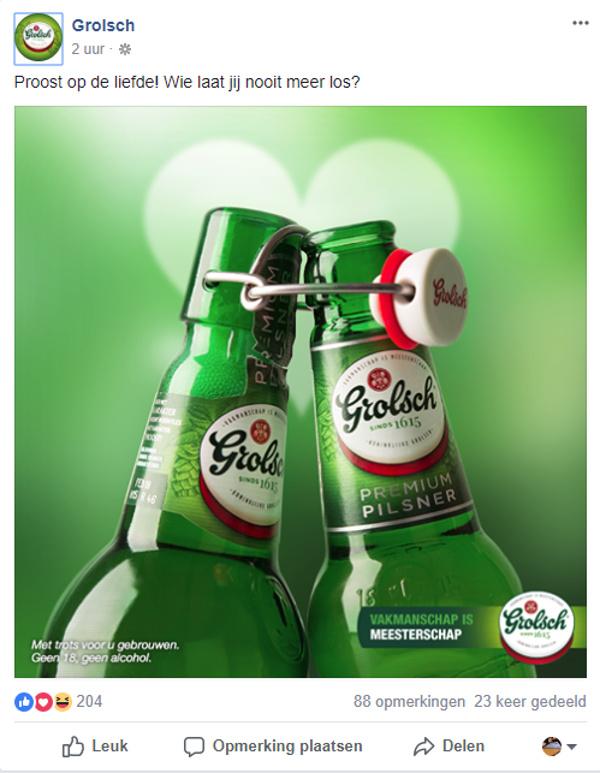 Grolsch tijdens Valentijnsdag Grolsch tijdens Valentijnsdag