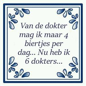 Ik mag van de dokter maar vier bier...