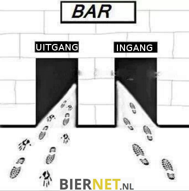 Komen en gaan in een bar Komen en gaan in een bar