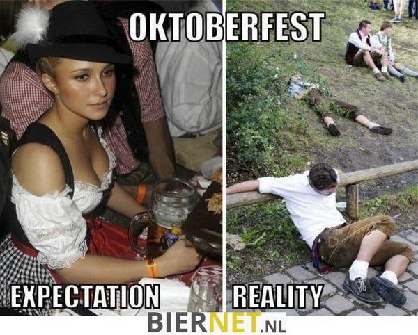 Oktoberfest: verwachting versus werkelijkheid