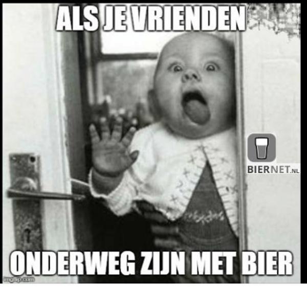 Vrienden onderweg met bier