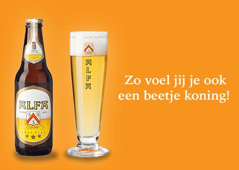 Alfa bier Koningsdag inhaker