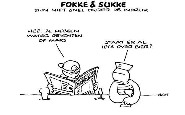 Fokke en Sukke over bier en water op Mars