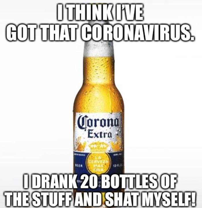 Inderdaad ziek na 20 flesjes Corona Inderdaad ziek na 20 flesjes Corona