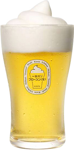 Bevroren bier schuim