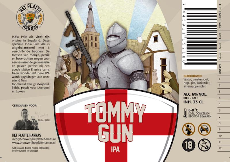 Tommy Gun IPA etiket
