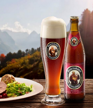 Franziskaner Weissbier Dunkel met eten