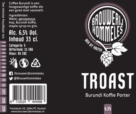 Troast van Brouwerij Hommeles