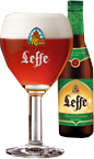 Glas en flesje Leffe lentebier