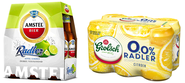 Amstel en Grolsch alcoholvrije Radlers