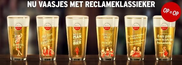 Amstel vaasjes met reclameklassieker