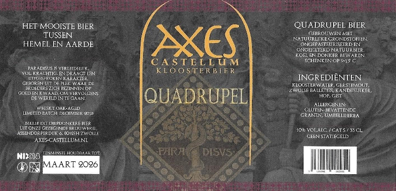 Axes Castellum Quadrupel etiket