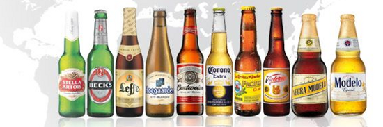 Aantal bieren AB InBev 