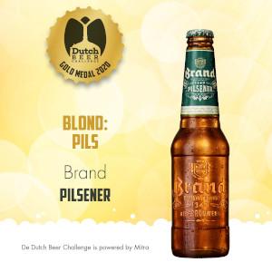 Brand Pilsener wint goud in de categorie pils